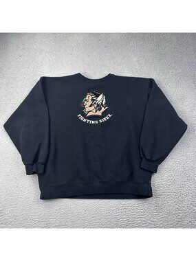 North Dakota Fighting Sioux Pullover Sweatshirt Black UND Size Large Hockey